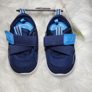 Athletic Works Blue Sneakers with Velcro Strap and Breathable Mesh